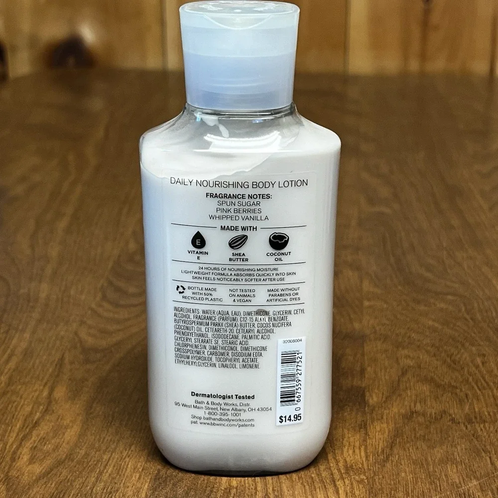 Bath &‎ Body Works Cotton Candy Clouds Body Lotion 8oz Shea Butter Coconut Oil